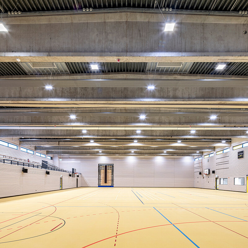 Zehnder ZFP, RHC, CP, Ceiling Panel, Zehnder, Reference, sports hall, foyer, Riedhalle, Steinheim an der Murr